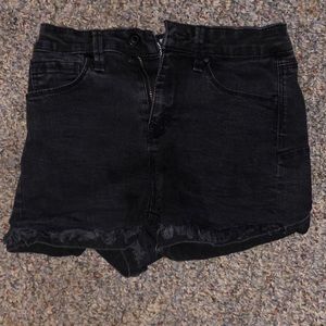 Black jean shorts